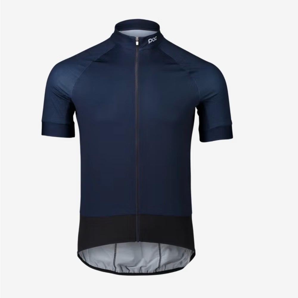 POC Men's Navy Short Sleeve Cycling Jersey with Full Zip